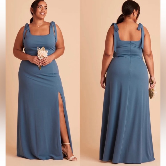 New NWT Birdy Grey “Alex” Convertible Crepe Gown Maxi Dress Twilight Sleeveless - Picture 13 of 13